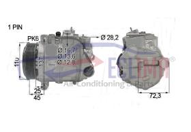 ECLIMA 121874 - COMPRESOR DENSO 7SEU17C MERCEDES PV6 110MM 12V