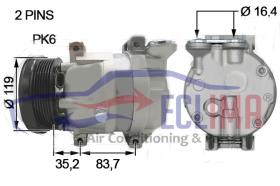 ECLIMA 121937X - COMPRESOR EQUIV DELPHI-HARRISON V5 CHEVROLET-DAEWOO PV6 131M