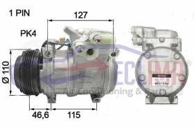 ECLIMA 121615 - COMPRESOR DENSO 10PA17C IVECO PV4 115MM 12V
