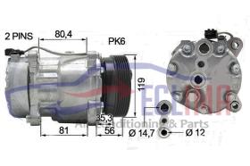 ECLIMA 121599X - COMPRESOR EQUIV SANDEN SD7V16 FORD-SEAT-SKODA-VAG-VOLKS PV6