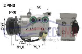 ECLIMA 121751X - COMPRESOR EQUIV VISTEON SC FORD-MAZDA PV6 97MM 12V