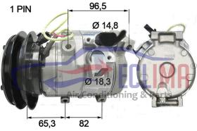 ECLIMA 121886X - COMPRESOR EQUIV DENSO 10S15C KOMATSU 1B 150MM 24V