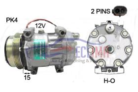 ECLIMA 121913 - COMPRESOR SANDEN SD7H15 CASE IH/IVECO/NEW HOL PV4 119MM 12V