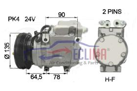 ECLIMA 122108X - COMPRESOR EQUIV DENSO 10PA15C DAEWOO PV4 135MM 24V