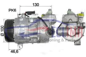 ECLIMA 121407X - COMPRESOR EQUIV DENSO 5SE12C BMW PV6 110MM 12V