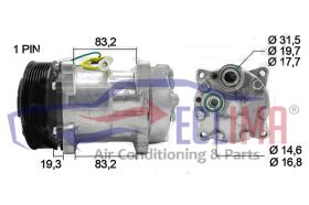 ECLIMA 121359X - COMPRESOR EQUIV SANDEN 7H15 VOLVO TRUCK PV8 132MM 24V