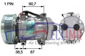 ECLIMA 121993 - COMPRESOR SANDEN SD7H15 CASE-NEW HOLLAND H-R PV8 152MM 12V