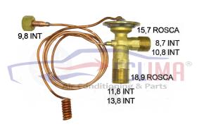 ECLIMA 160119 - VALVULA DE EXPANSION STD O-RING IN3/8 OUT 1/2 B.LARGO 1.5TON