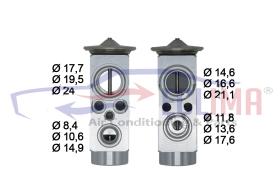 ECLIMA 160101 - VALVULA EXPANSION BLOQUE CAT-FENDT-MERCEDES-RENAULT AGRI