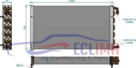 ECLIMA B01200044 - CONDENSADOR SERPENTIN 579,6X310X61 PASO 3,25MM 8000KCAL