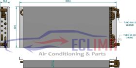 ECLIMA B01200046 - CONDENSADOR SERPENTIN 600,5X225X59,8 PASO 3.25MM 5000KCAL