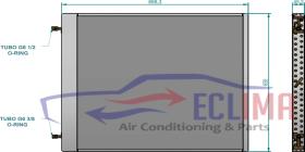 ECLIMA B01200060 - CONDENSADOR SERPENTIN 688,3X650X45,2 PASO 4,2MM 9000KCAL