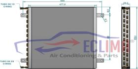 ECLIMA B01200069 - CONDENSADOR SERPENTIN 477,6X656,4X58,2 PASO 3.25MM 8000KCAL