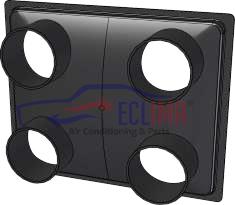 ECLIMA D063114 - DIFUSOR RECTANGULAR 4X45MM SALIDAS