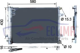 ECLIMA B01200102 - CONDENSADOR KOMATSU PC8 PC210