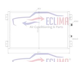 ECLIMA B01200104 - CONDENSADOR KOMATSU PC6 CATERPILLAR 330