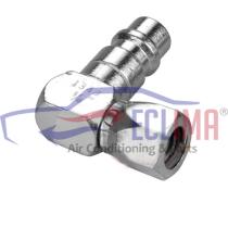 ECLIMA 160054 - REDUCCION HEMBRA CONEXION RAPIDA R134A 1/4 SAE BAJA 90º