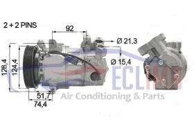 ECLIMA 120087X - COMPRESOR EQUIV CLIO CAPTUR 1.5 DCI PK6 125MM 12V