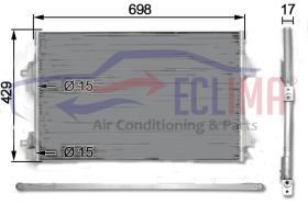 ECLIMA B01200151 - CONDENSADOR RENAULT ESPACE DCI 04