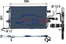 ECLIMA B01200158 - CONDENSADOR AUDI A3/TT SEAT TOLEDO/OCTAVIA