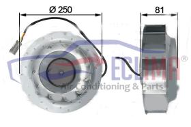 ECLIMA 40027BG - TURBINA EVAPORADOR CARRIER 1VEL CONEC CUADRADO 4 PIN 24V