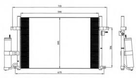 ECLIMA B01200176 - CONDENSADOR CHEVROLET LACETTI NUBIRA 02-04-