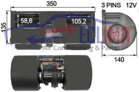 ECLIMA 48014BG - TURBINA DOBLE 12V 006-A39-22