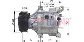 ECLIMA 121897 - COMPRESOR DENSO SCSC06 FIAT PUNTO/DOBLO  PV6 100MM 12V