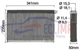 ECLIMA 166505 - EVAPORADOR VOLVO MAQUINA