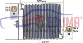 ECLIMA B01200502 - CONDENSADOR VOLVO WHEELOADER BRIDA 580X550MM