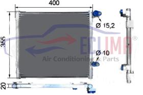 ECLIMA B01200196 - CONDENSADOR KUBOTA