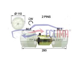 ECLIMA 40119BG - MOTOR TURBINA INTERIOR HITACHI KOMATSU VOLVO MAQUINA 24V