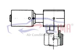 ECLIMA 908R708 - RACOR ORING HEMBRA 90º PIPA G08 REDUCIDO