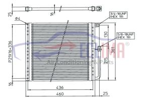 ECLIMA B01200221 - CONDENSADOR SANDEN MFC2046AE 463X360X18