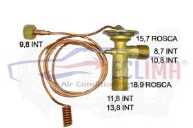 ECLIMA 160128 - VALVULA DE EXPANSION STD O-RING IN3/8 OUT 1/2 2TON