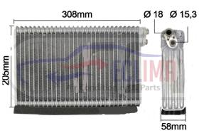 ECLIMA 166102 - EVAPORADOR DEUTZ 300X205X58