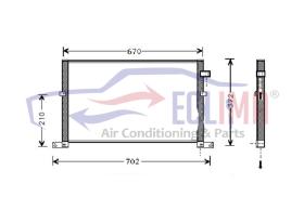 ECLIMA B01200014 - CONDENSADOR FORD MONDEO III