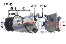 ECLIMA 121070X - COMPRESOR EQV DENSO  COMP.SERIE 2-X1-X4 2.0D 14-