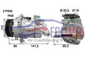 ECLIMA 121107X - COMPRESOR EQV SANDEN SD7V16 CITROEN PV6 110MM 12V