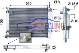 ECLIMA B01200135 - CONDENSADOR RENAULT CLIO III MODUS DCI 05-