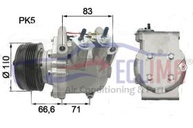 ECLIMA 121030X - COMPRESOR EQUV KEIHIN HS090R HONDA JAZZ 1.2-1.4 02-06 PV5