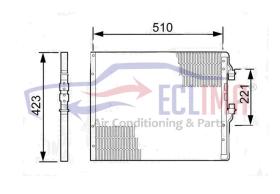 ECLIMA B01200120 - CONDENSADOR IVECO TURBO STAR EUROCARGO 532X425X25