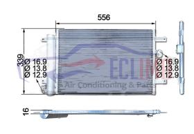 ECLIMA B01200133 - CONDENSADOR GALAXY/ALHAMBRA/SHARAN 00