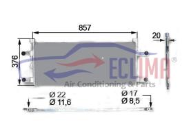 ECLIMA B01200354 - CONDENSADOR MERCEDES ACTROS-ANTOSW-AROCS 11 * SIN FILTRO DES