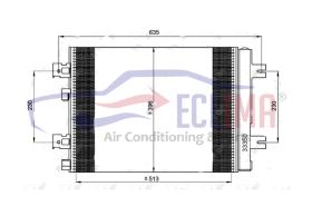 ECLIMA B01200412 - CONDENSADOR RENAULT - DACIA - LADA 513 -396 -16