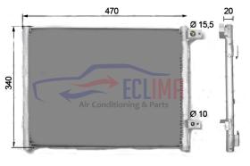 ECLIMA B01200307 - CONDENASDOR KUBOTA M SERIES