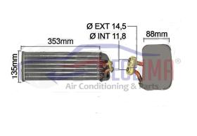 ECLIMA 166207 - EVAPORADOR NEW HOLLAND / CASE TN95-T4030V-T4050F