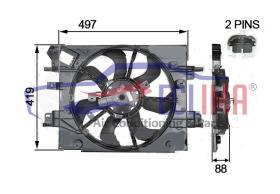 ECLIMA 58080BG - ELECTROVENTILADOR DACIA DUSTER 1.6 - 1.5 DCI