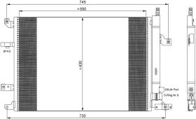 ECLIMA B01200136 - CONDENSADOR VOLVO S60-S80-V70-XC70 590X430X16