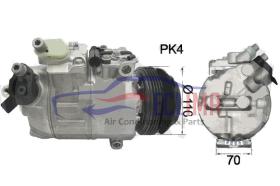 ECLIMA 121497X - COMPRESOR EQUIV. DENSO 7SBU16C BMW PV4 110MM 12V